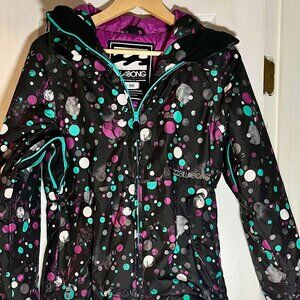 Women's Billabong Ski Snowboard Waterproof Hooded Jacket Size XS